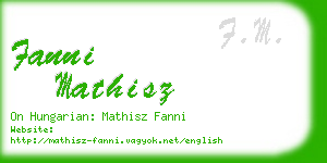 fanni mathisz business card
